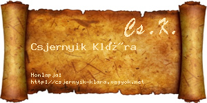 Csjernyik Klára névjegykártya